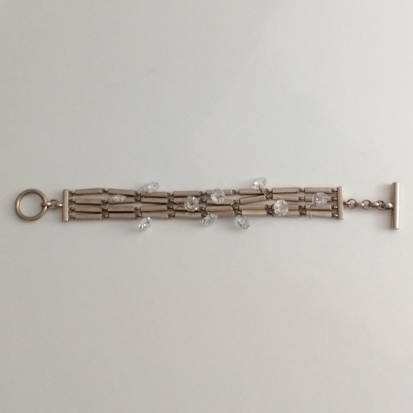 Vintage Kenneth Cole New York gold bar beaded bracelet - Picture 3 of 5